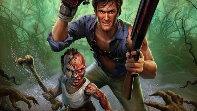 Man zombie knife bloody forest free wallpaper - medium preview image