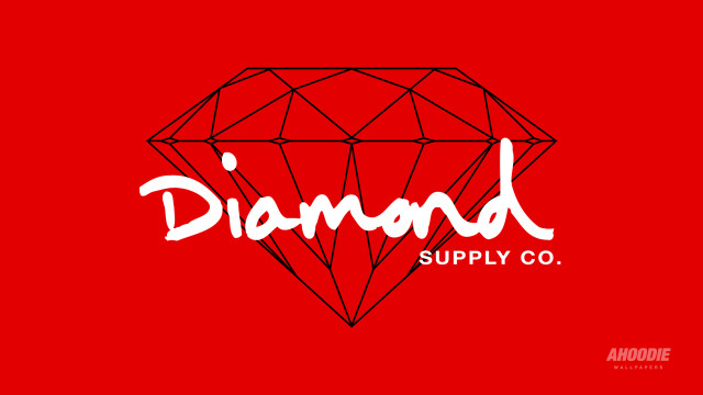 Diamond supply logo red background free wallpaper - medium preview image
