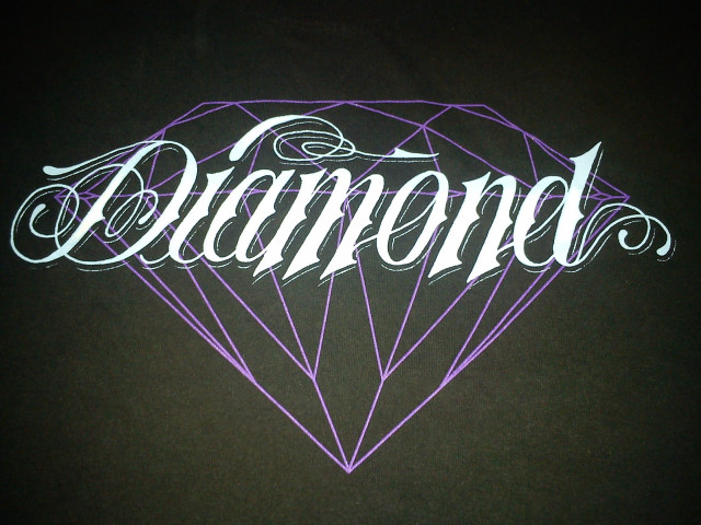 Diamond logo black shirt purple free wallpaper - medium preview image