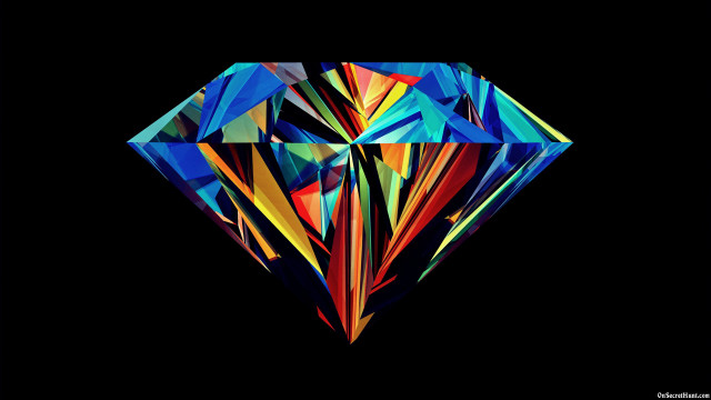 Diamond black background blue red free wallpaper - medium preview image