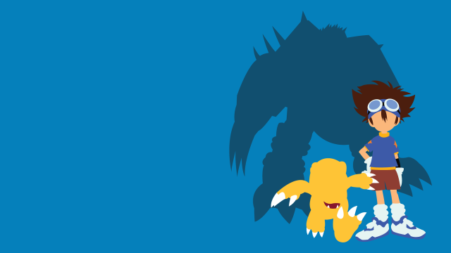 Cartoon boy shadow monster bird free wallpaper - medium preview image