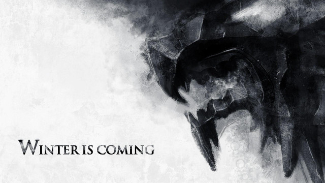 Demon wings black white winter #2 free wallpaper for desktop - medium preview image
