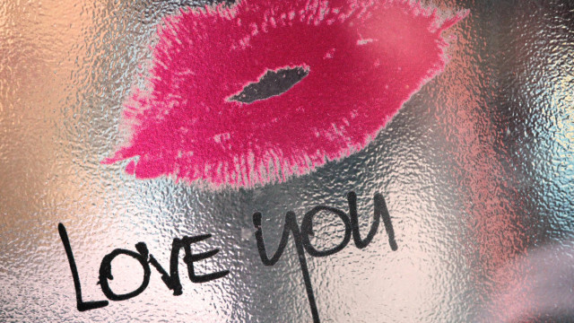 Frosted glass pink flower love free wallpaper - medium preview image