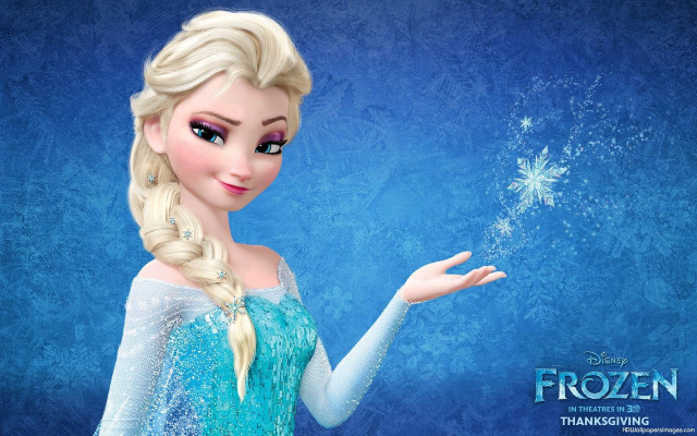 Frozen princess holding snowflake hand free wallpaper - medium preview image