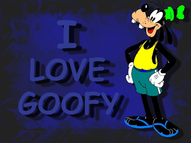 Goofy cartoon character smile hand free wallpaper - medium preview image