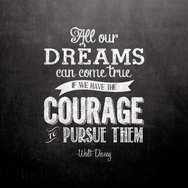 Chalkboard quote dreams courage pursue free wallpaper - medium preview image