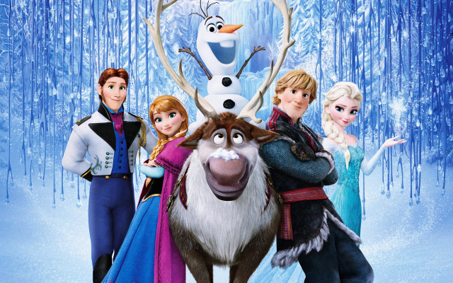 Frozen forest people group queen free wallpaper - medium preview image