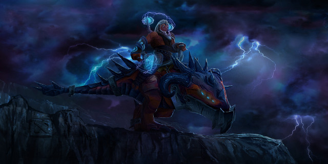 Man riding horse lightning clouds free wallpaper - medium preview image