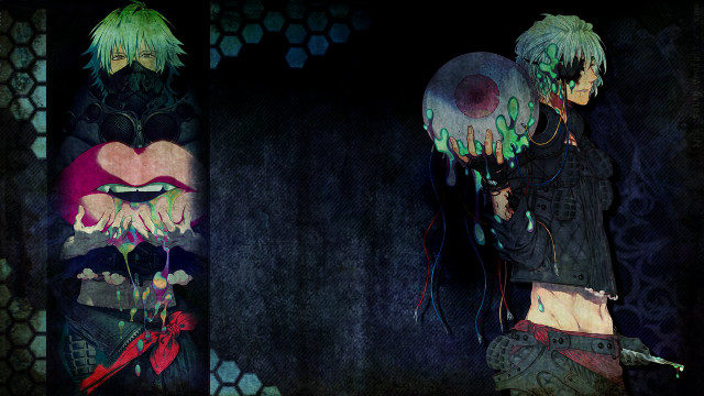 Anime couple dark room graffiti free wallpaper - medium preview image