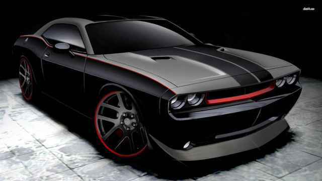 Black red car digital rendering #2 free wallpaper - medium preview image
