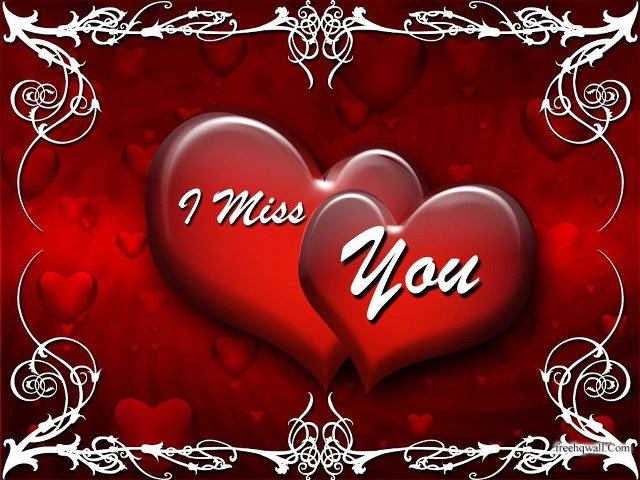 Two hearts i miss you free wallpaper - medium preview image