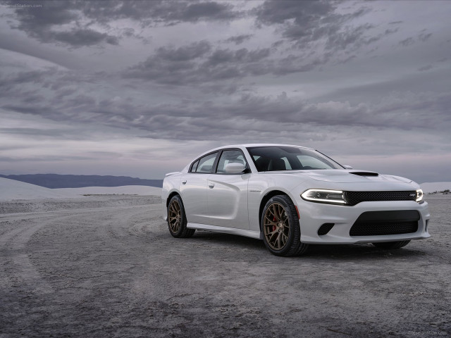 Dodge charger desert road cloudy free wallpaper - medium preview image