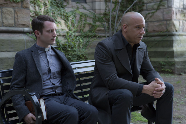 Two men sitting bench park free wallpaper - medium preview image
