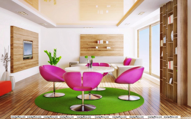 Living room table chairs rug free wallpaper - medium preview image