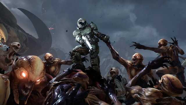 Zombies attacking man video game free wallpaper - medium preview image