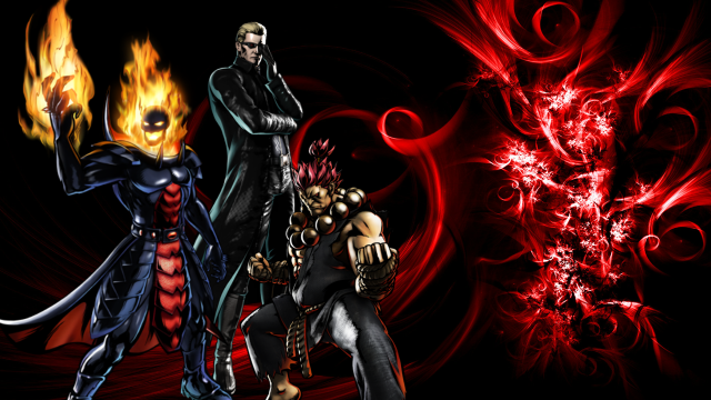Anime characters red black background #2 free wallpaper - medium preview image
