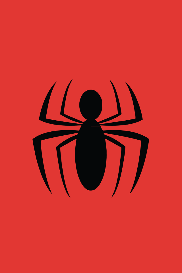 Spider logo red background black #2 free wallpaper - medium preview image