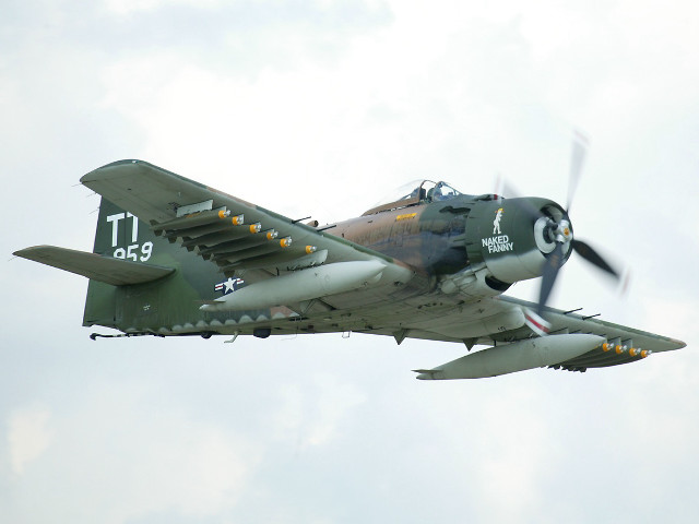 Military plane flying cloudy sky #2 free wallpaper - medium preview image