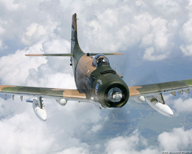Military plane flying sky clouds #2 free wallpaper - medium preview image