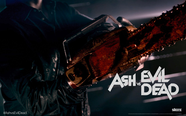 Man holding chainsaw ash dead free wallpaper - medium preview image