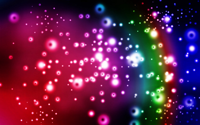 Colorful bubbles rainbow volumetric lights free wallpaper - medium preview image