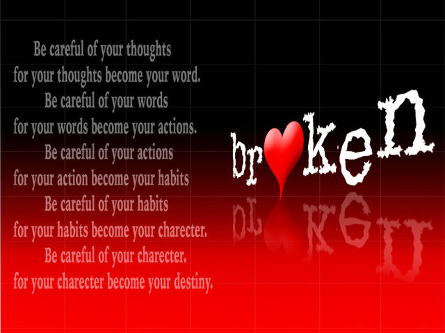 Red black broken heart broken free wallpaper - medium preview image