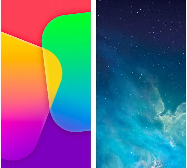 Iphones side by side color free wallpaper - medium preview image