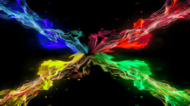 Colorful butterfly object black background free wallpaper - medium preview image