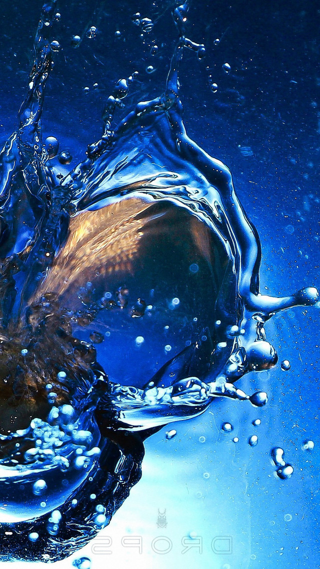 Blue liquid brown object water #2 free wallpaper - medium preview image