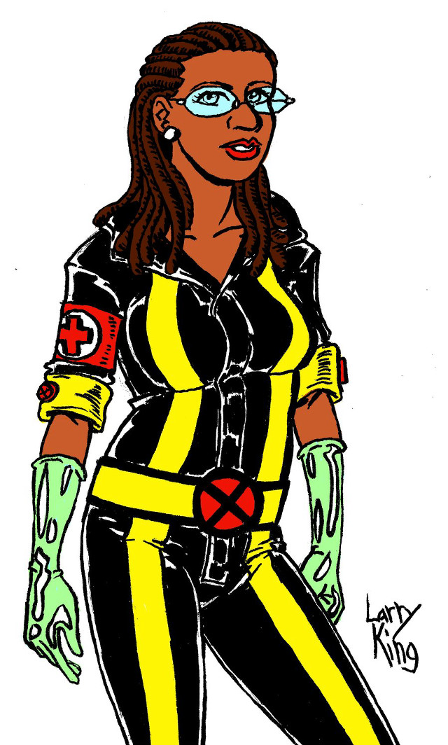 Woman yellow black outfit red free wallpaper - medium preview image