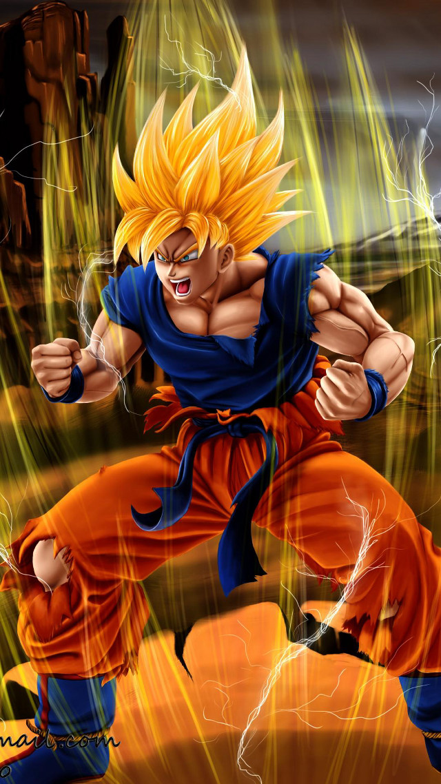 Cartoon man fist lightning background free wallpaper - medium preview image