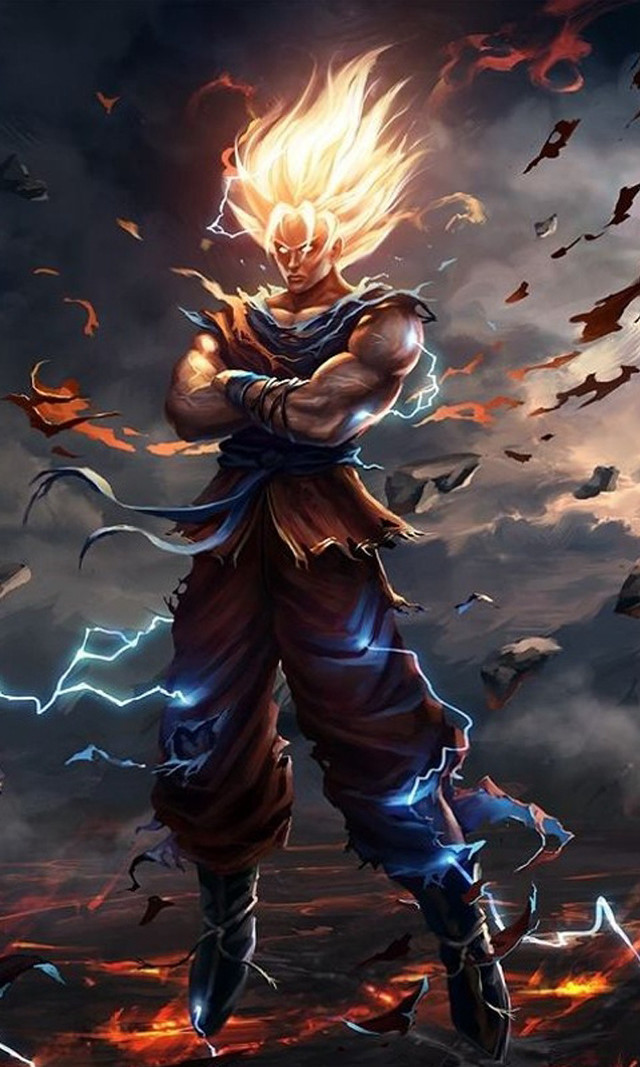 Dragon lightning effect face arms free wallpaper - medium preview image