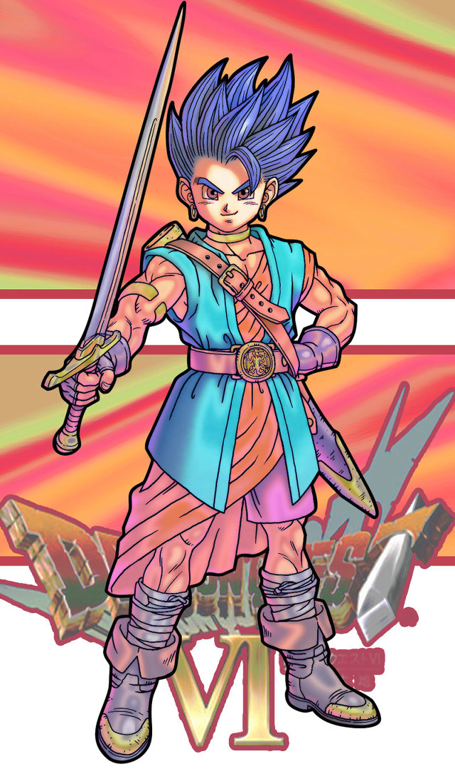 Cartoon character sword colorful background free wallpaper - medium preview image