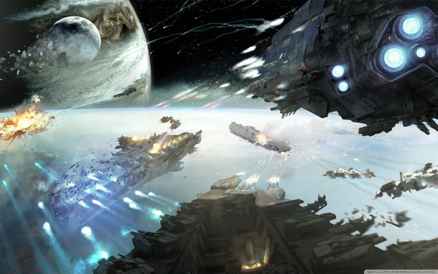 Ships space planet stargate foreground free wallpaper - medium preview image