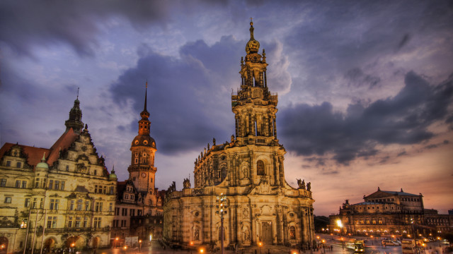 Large building tower clock night #3 free wallpaper - medium preview image