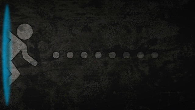 Person walking dark room blue free wallpaper - medium preview image