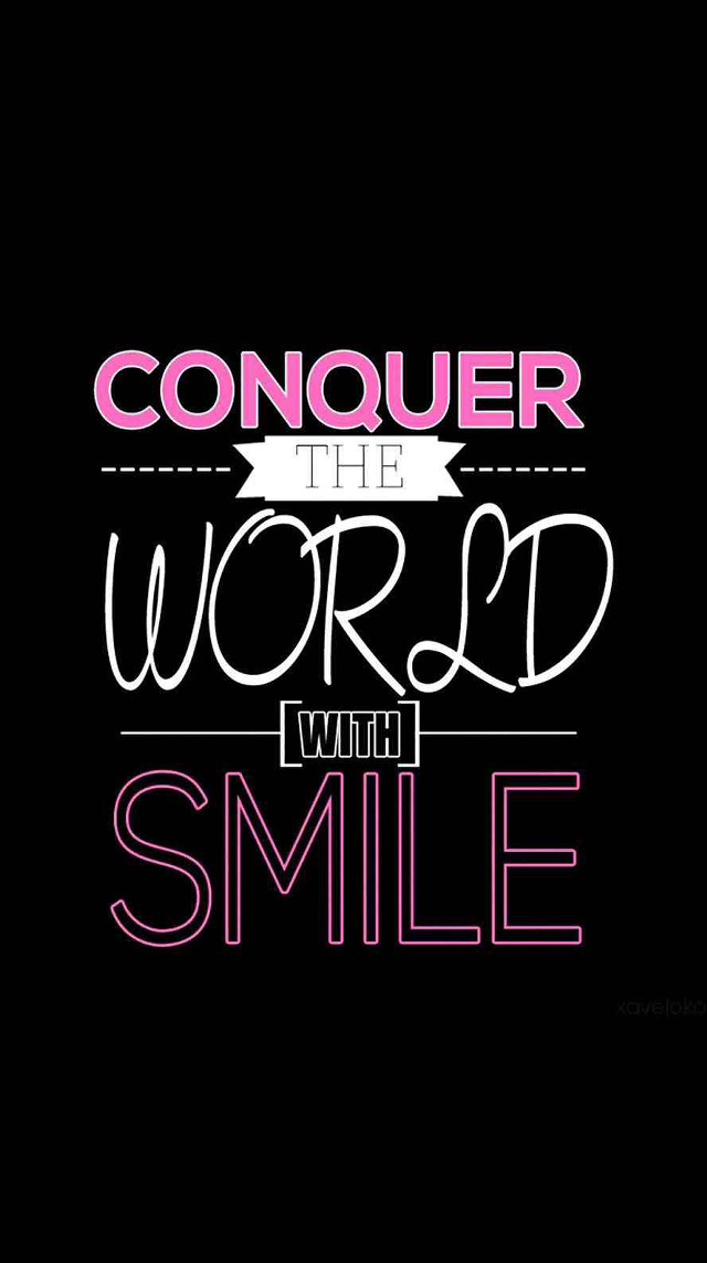 Conquer world smile pink ribbon free wallpaper - medium preview image