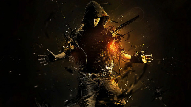 Man hoodie sword dark light #4 free wallpaper - medium preview image