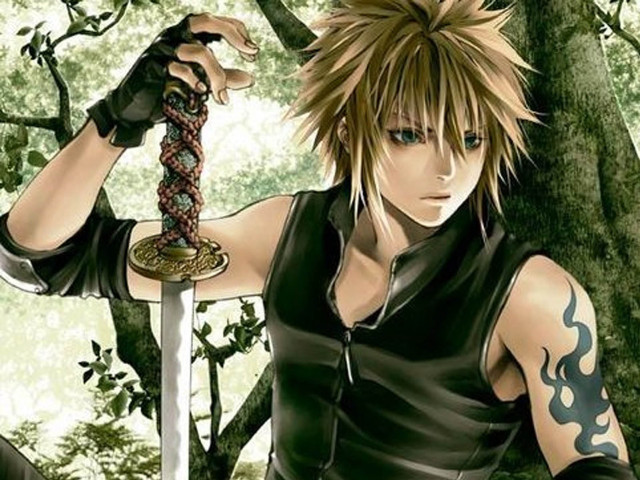 Man sword forest trees tattoo free wallpaper - medium preview image