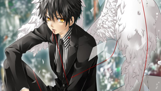 Man suit wings red tie free wallpaper - medium preview image
