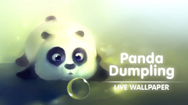 Panda sitting bubbles mouth dumping free wallpaper - medium preview image