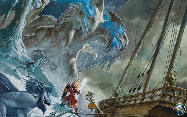 Ship dragon attack man horse #2 free wallpaper - medium preview image