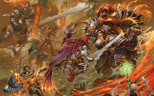 Demon attack sword flames back free wallpaper - medium preview image