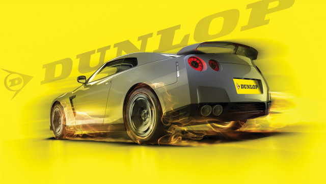 Car yellow background photorealism digital free wallpaper - medium preview image