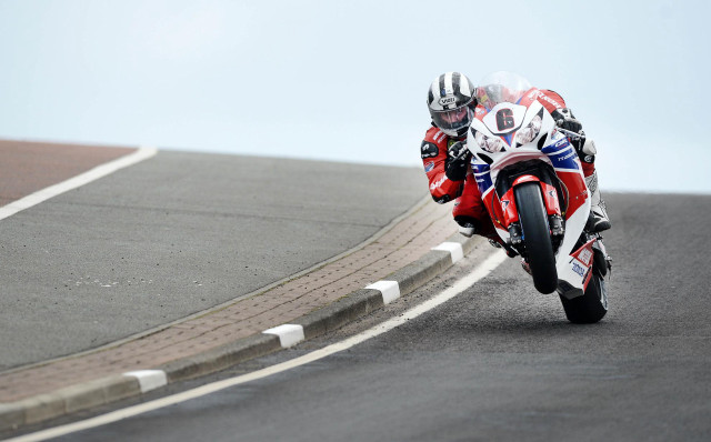 Motorcycle ride curved road sky free wallpaper - medium preview image