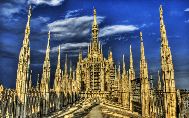 Cathedral sky background clouds large free wallpaper - medium preview image