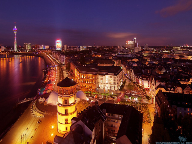 City night clock tower river #2 free wallpaper - medium preview image