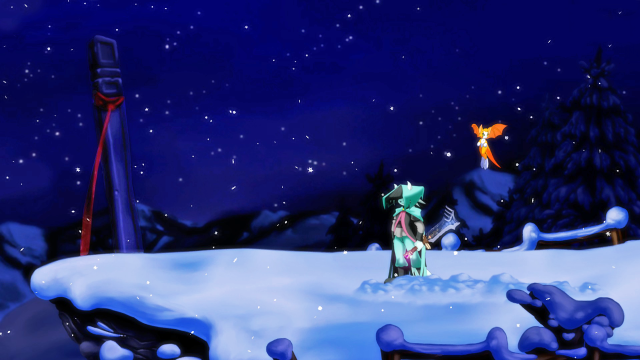 Cartoon person snow fox snowman free wallpaper - medium preview image