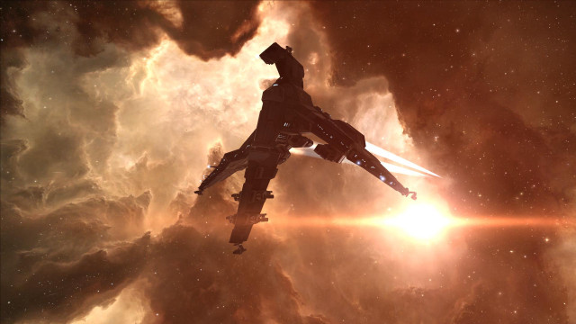 Space ship starry sky bright free wallpaper - medium preview image