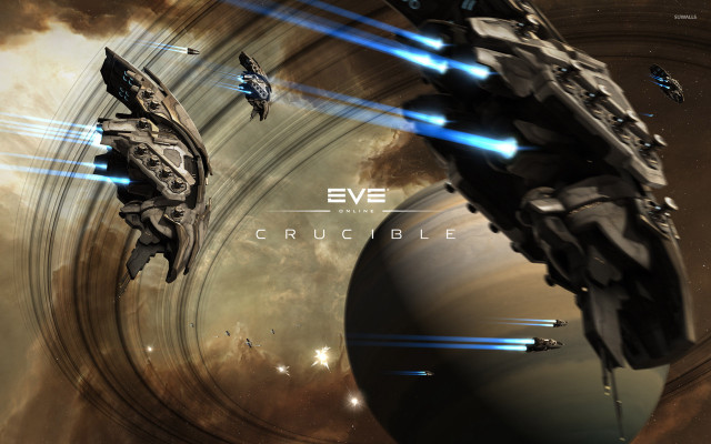 Sci fi space battle eve free wallpaper - medium preview image